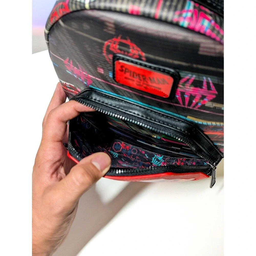 NWT Loungefly Spider-Man Across The Spider-Verse Lenticular Mini Backpack Marvel